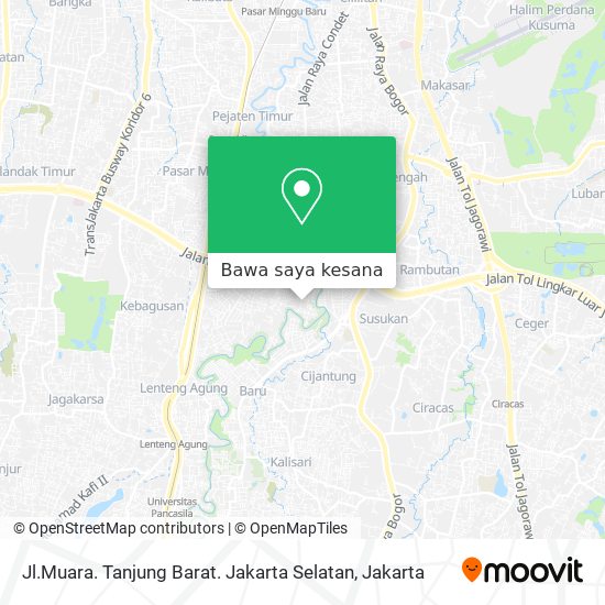 Peta Jl.Muara. Tanjung Barat. Jakarta Selatan