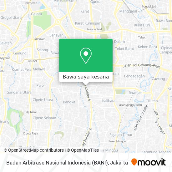 Peta Badan Arbitrase Nasional Indonesia (BANI)