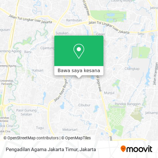 Peta Pengadilan Agama Jakarta Timur