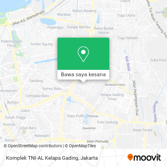 Peta Komplek TNI-AL Kelapa Gading