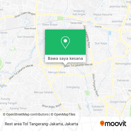 Peta Rest area Tol Tangerang-Jakarta