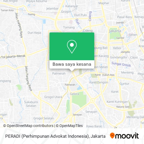 Peta PERADI (Perhimpunan Advokat Indonesia)