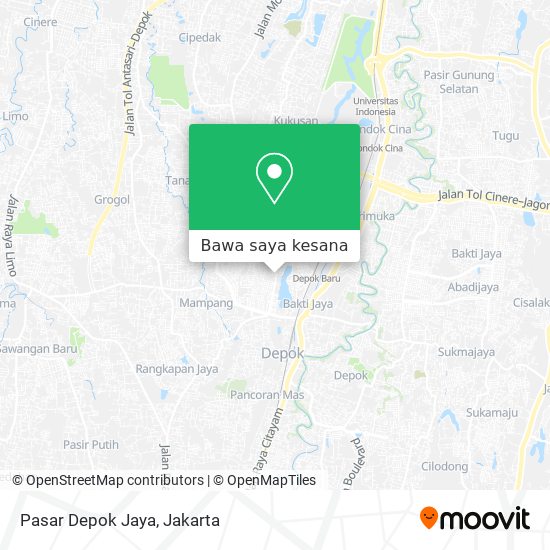 Peta Pasar Depok Jaya