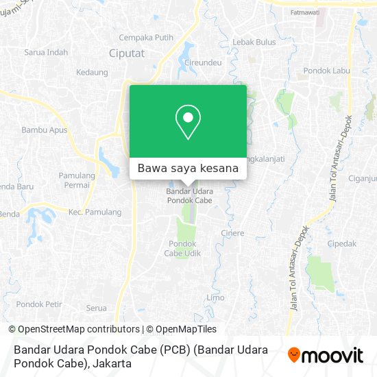 Peta Bandar Udara Pondok Cabe (PCB) (Bandar Udara Pondok Cabe)