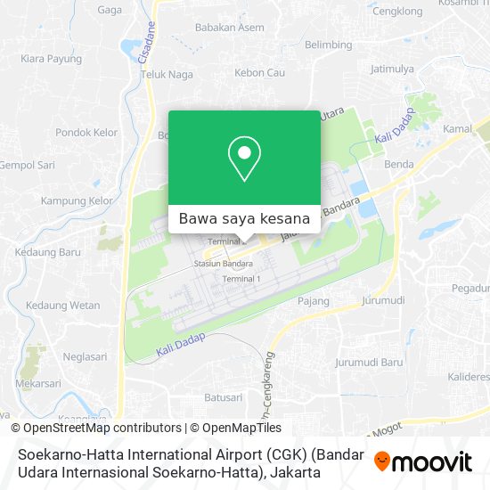Peta Soekarno-Hatta International Airport (CGK) (Bandar Udara Internasional Soekarno-Hatta)