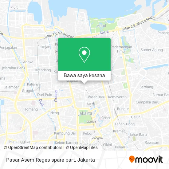 Peta Pasar Asem Reges spare part