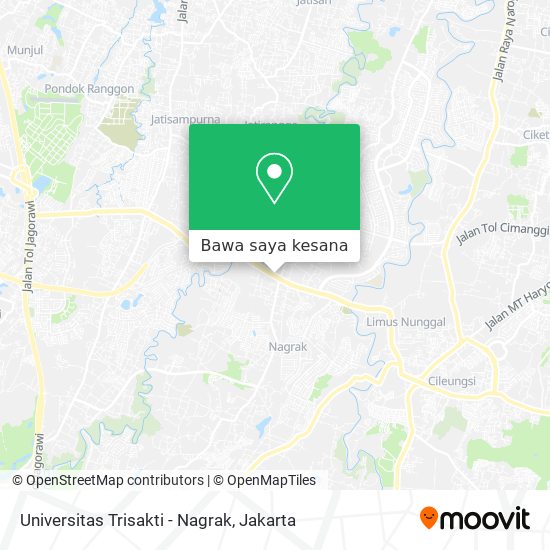Peta Universitas Trisakti - Nagrak