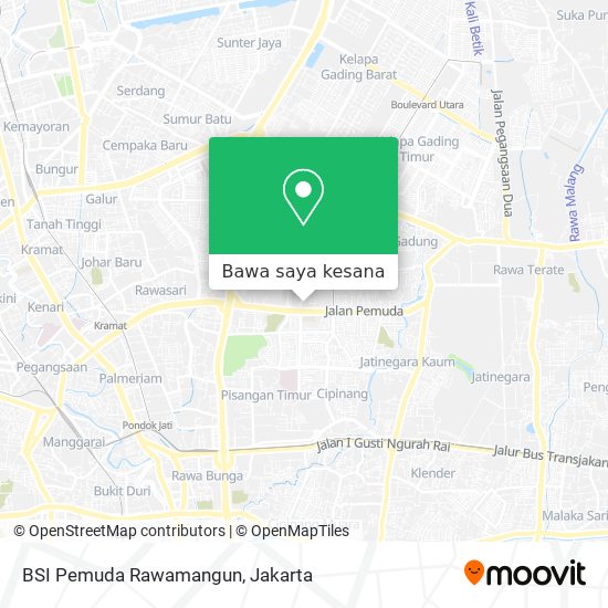 Peta BSI Pemuda Rawamangun