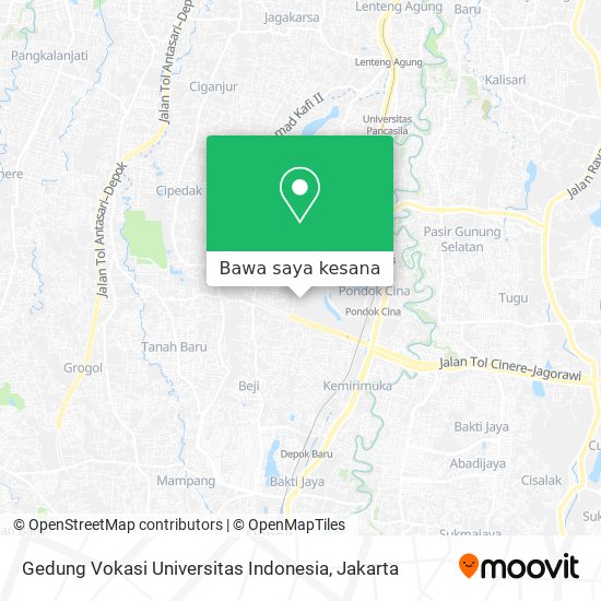 Peta Gedung Vokasi Universitas Indonesia