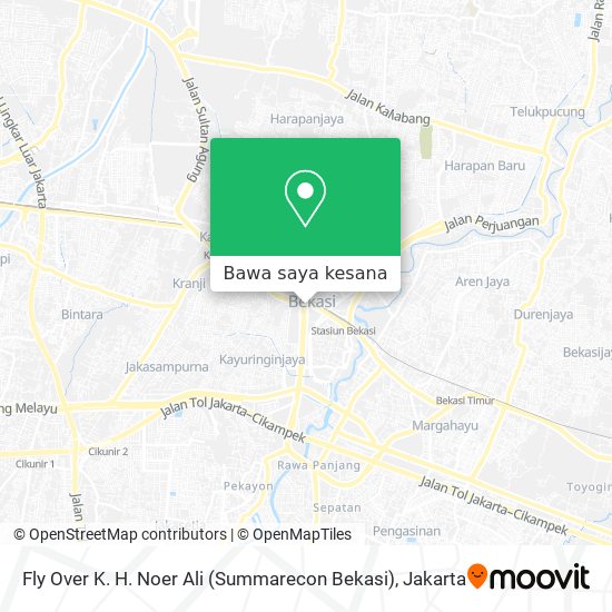 Peta Fly Over K. H. Noer Ali (Summarecon Bekasi)