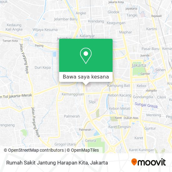 Peta Rumah Sakit Jantung Harapan Kita