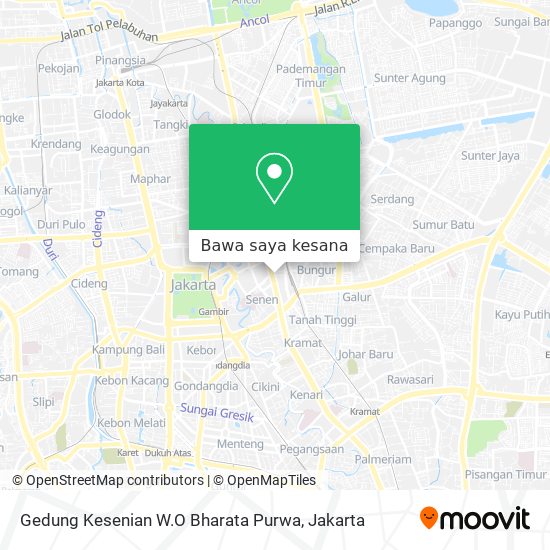Peta Gedung Kesenian W.O Bharata Purwa