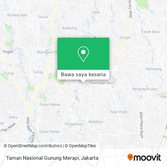 Peta Taman Nasional Gunung Merapi