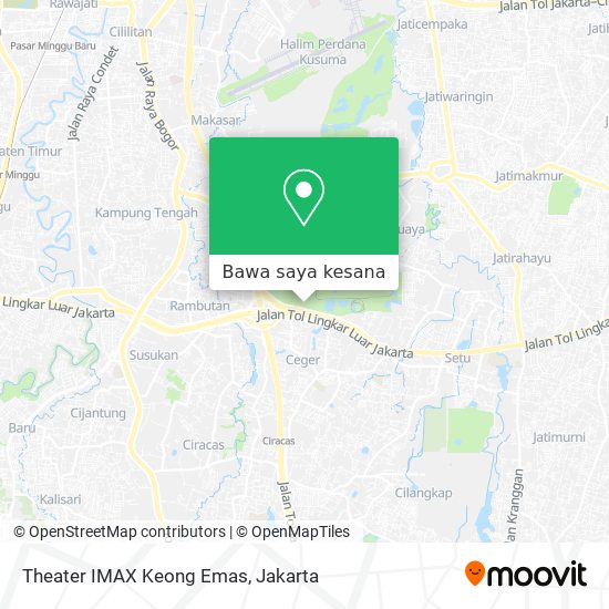 Peta Theater IMAX Keong Emas