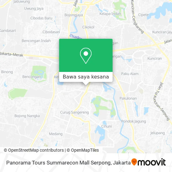 Peta Panorama Tours Summarecon Mall Serpong