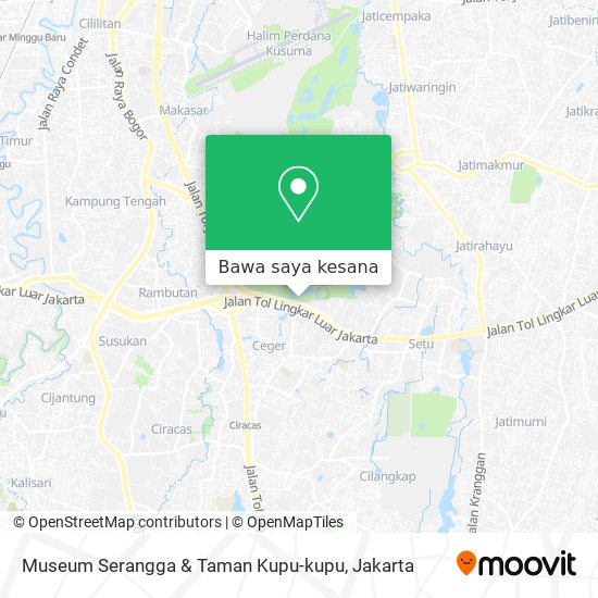 Peta Museum Serangga & Taman Kupu-kupu