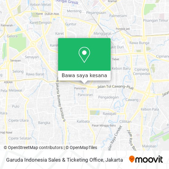 Peta Garuda Indonesia Sales & Ticketing Office