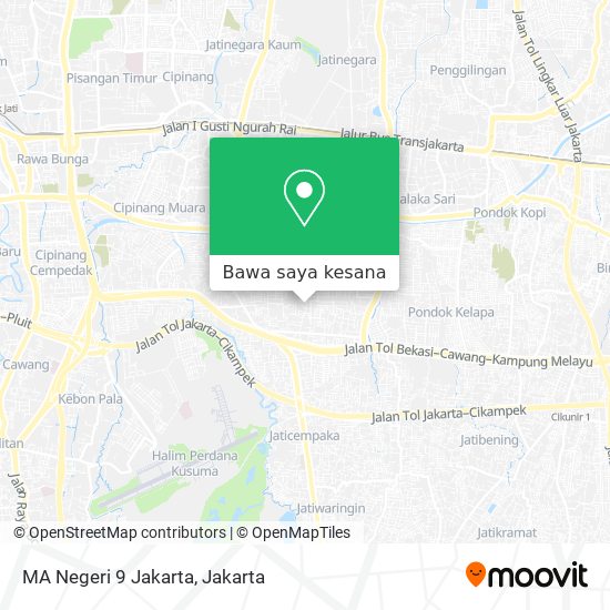 Peta MA Negeri 9 Jakarta