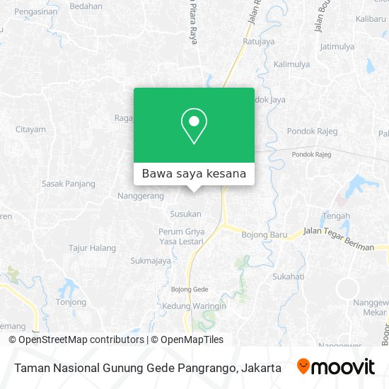 Peta Taman Nasional Gunung Gede Pangrango