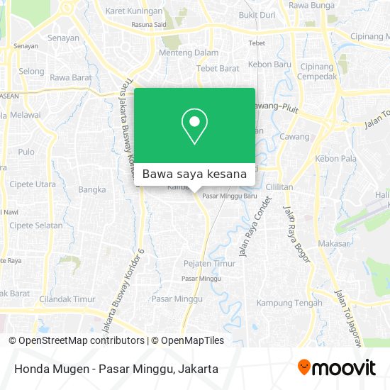 Peta Honda Mugen - Pasar Minggu
