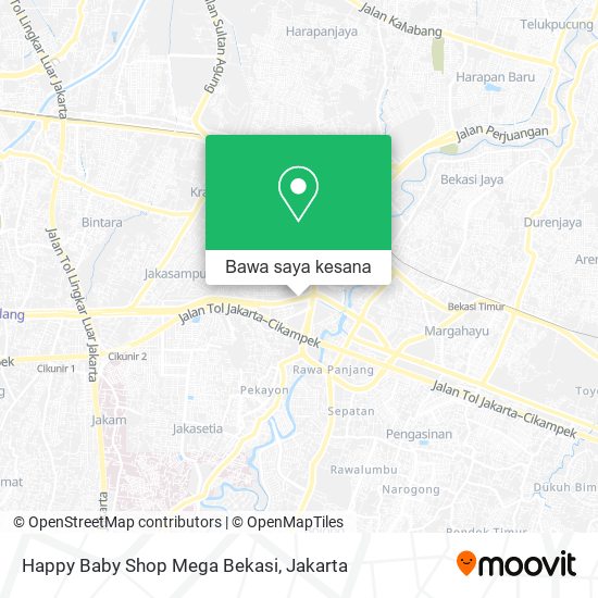 Peta Happy Baby Shop Mega Bekasi