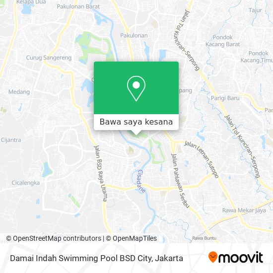 Peta Damai Indah Swimming Pool BSD City