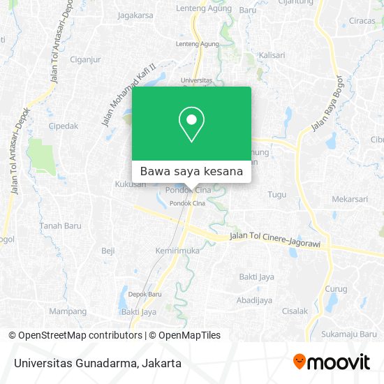 Peta Universitas Gunadarma