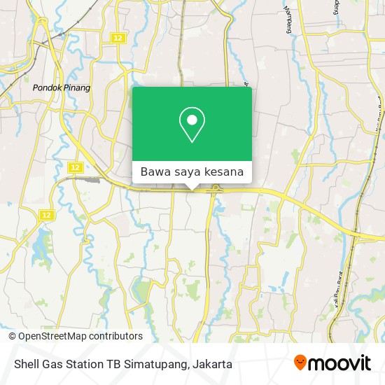 Peta Shell Gas Station TB Simatupang