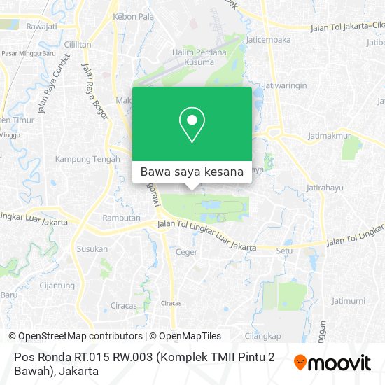 Peta Pos Ronda RT.015 RW.003 (Komplek TMII Pintu 2 Bawah)