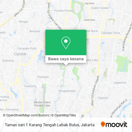 Peta Taman sari 1 Karang Tengah Lebak Bulus
