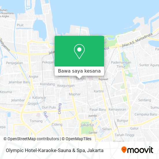 Cara ke Olympic Hotel-Karaoke-Sauna & Spa di Jakarta Barat menggunakan Bis  atau Kereta?