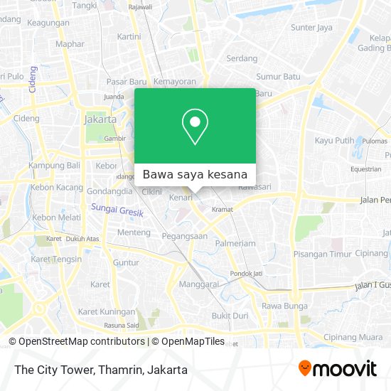 Peta The City Tower, Thamrin