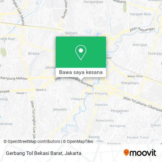 Peta Gerbang Tol Bekasi Barat