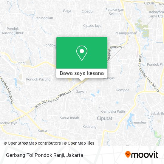 Peta Gerbang Tol Pondok Ranji