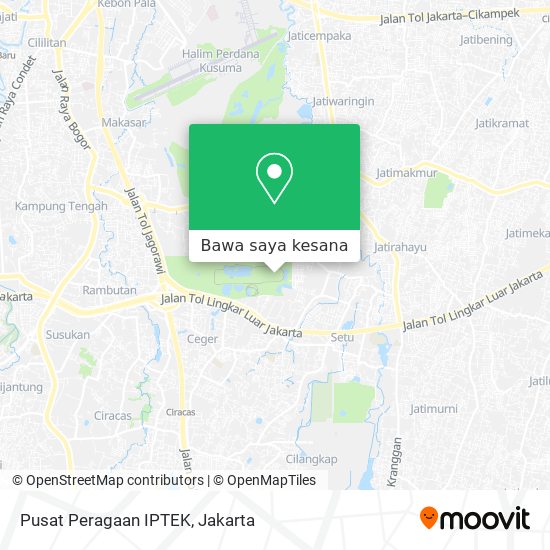 Peta Pusat Peragaan IPTEK
