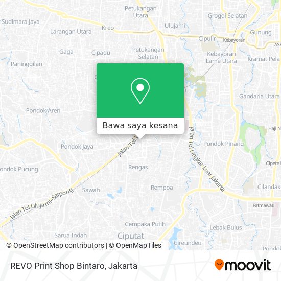 Peta REVO Print Shop Bintaro
