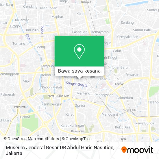 Peta Museum Jenderal Besar DR Abdul Haris Nasution