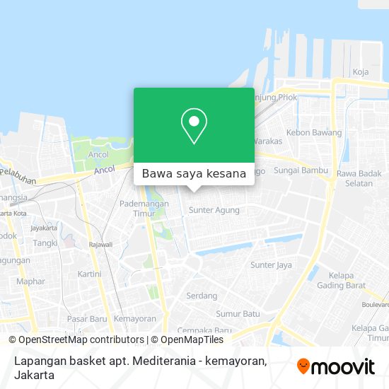 Peta Lapangan basket apt. Mediterania - kemayoran