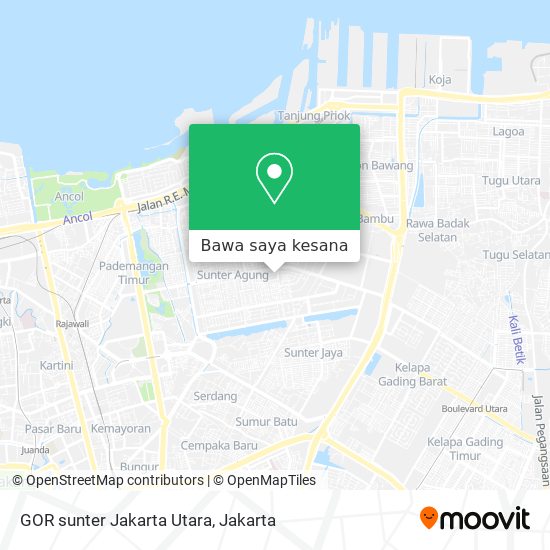 Peta GOR sunter Jakarta Utara