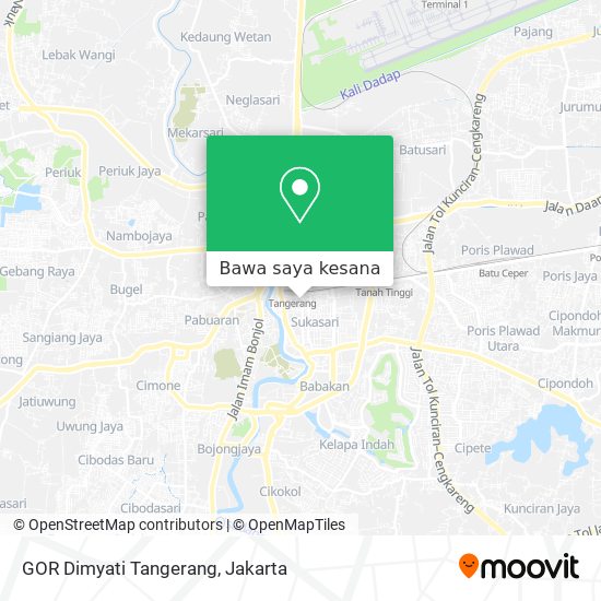 Peta GOR Dimyati Tangerang