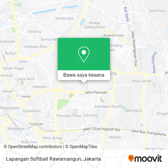 Peta Lapangan Softball Rawamangun