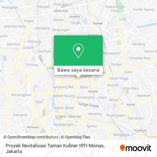 Peta Proyek Revitalisasi Taman Kuliner IRTI-Monas