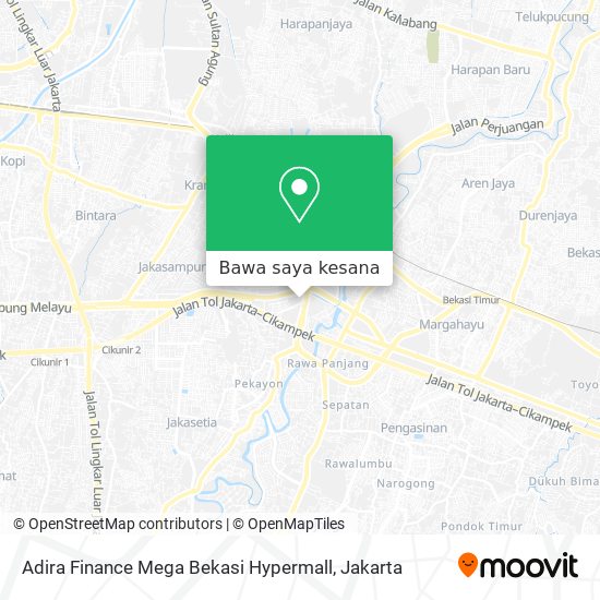 Peta Adira Finance Mega Bekasi Hypermall