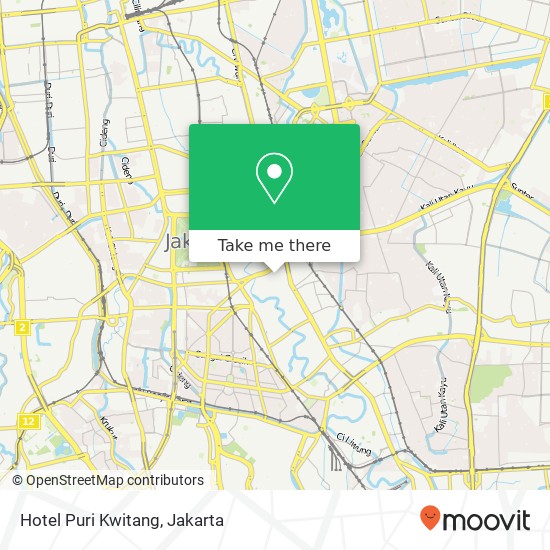 Peta Hotel Puri Kwitang