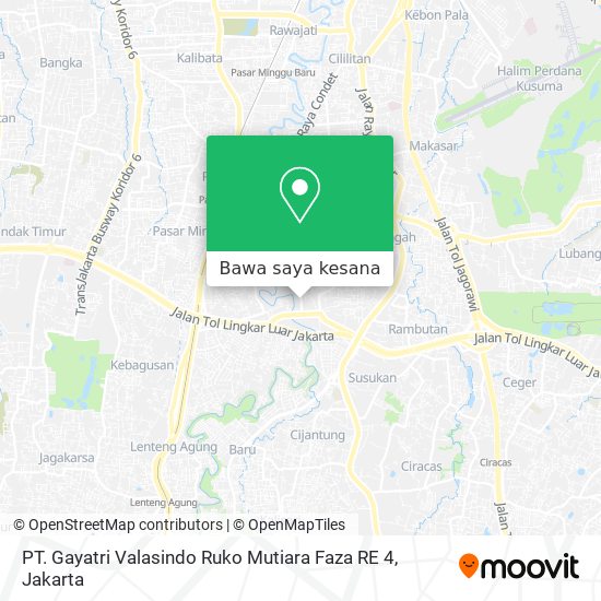 Peta PT. Gayatri Valasindo      Ruko Mutiara Faza RE 4