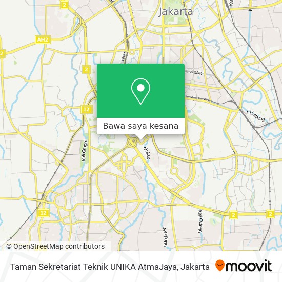 Peta Taman Sekretariat Teknik UNIKA AtmaJaya