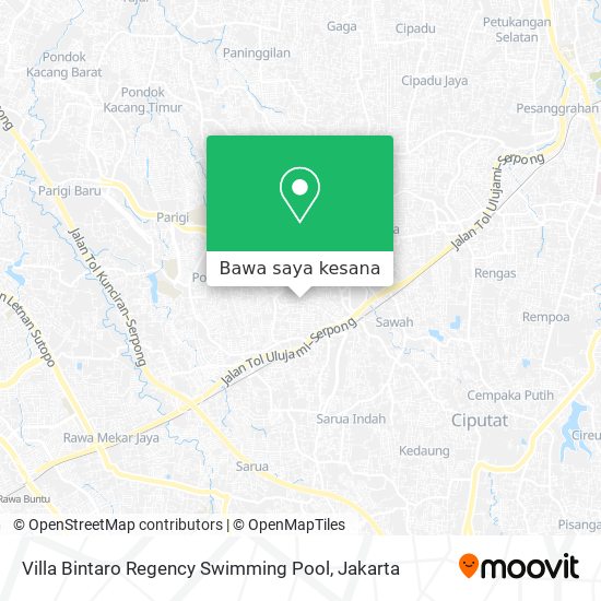 Peta Villa Bintaro Regency Swimming Pool