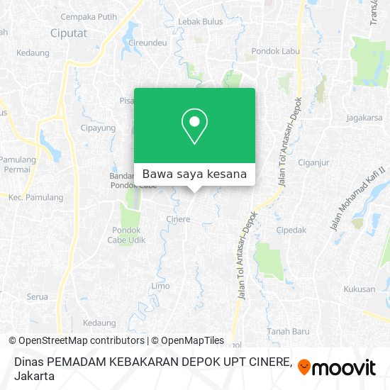 Peta Dinas PEMADAM KEBAKARAN DEPOK UPT CINERE