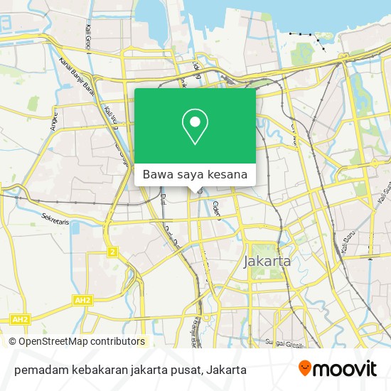 Peta pemadam kebakaran jakarta pusat