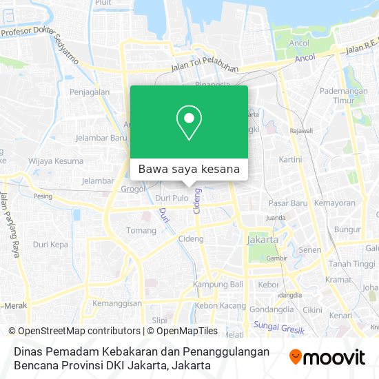 Peta Dinas Pemadam Kebakaran dan Penanggulangan Bencana Provinsi DKI Jakarta